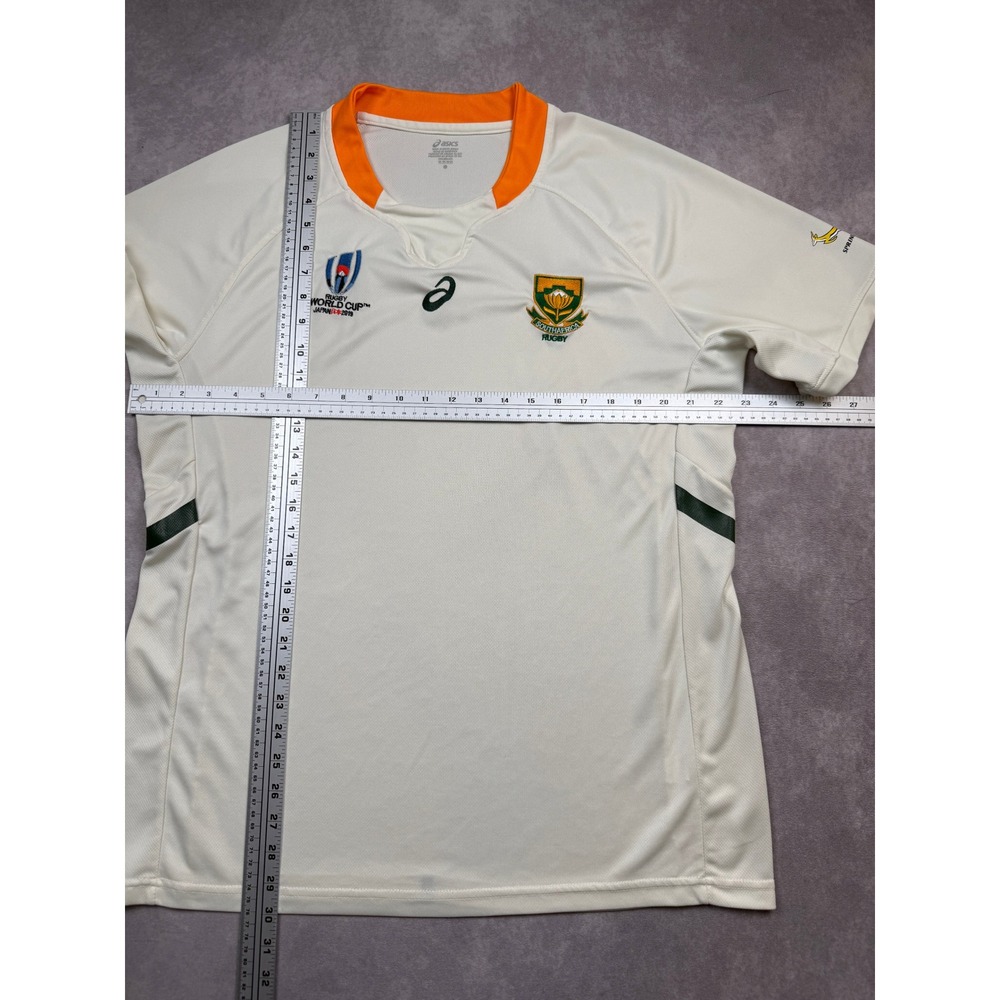Asics South Africa Springboks Rugby World Cup 2019 Jersey White Men No Size Tag - Picture 9 of 13